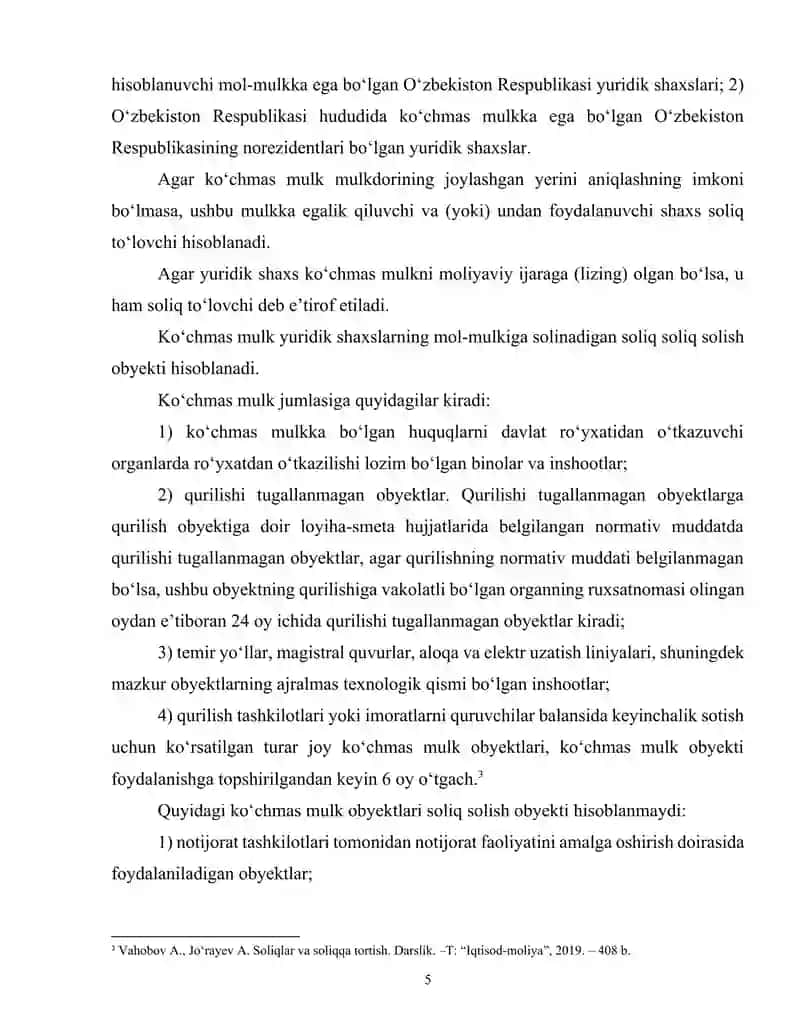 Yuridik shaxslarning mol-mulkiga solinadigan soliqlar 4