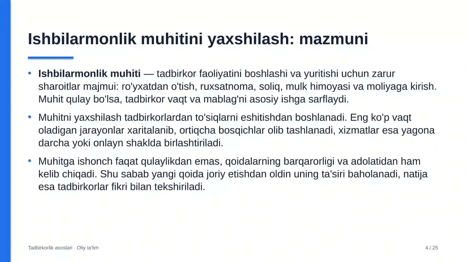 tijorat banklarida ishbilarmonlik muhitini yaxshilash 9576 4