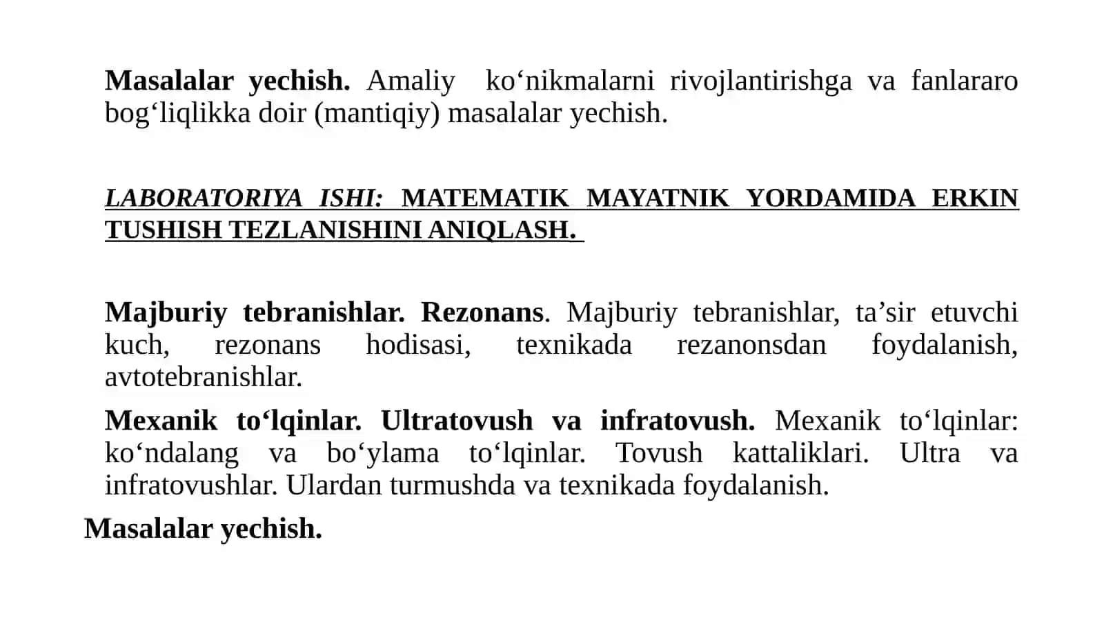MEXANIK TEBRANISHLAR VA TO‘LQINLAR 4