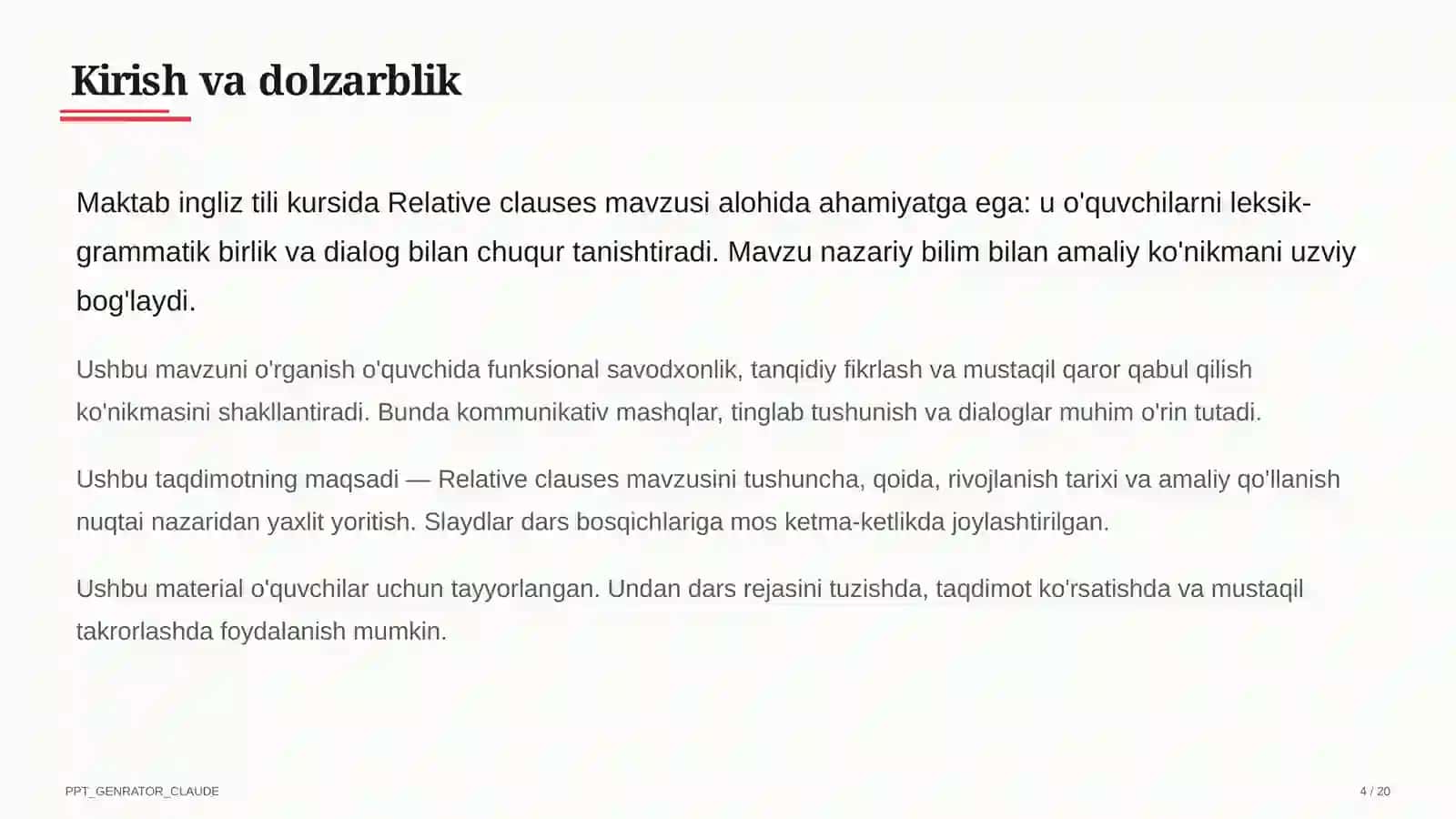 Relative clauses (10-sinf) 4