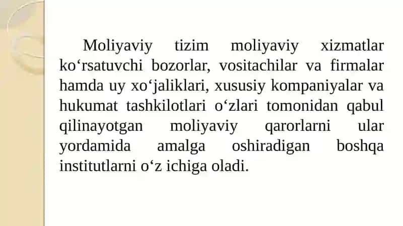 Davlatiy Moliya Fanidan Taqdimot Reja 4