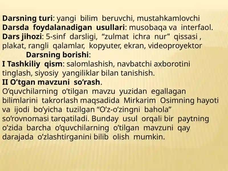 "Zulmat Ichra Nur" qissasi qahramonlari tahlili 4