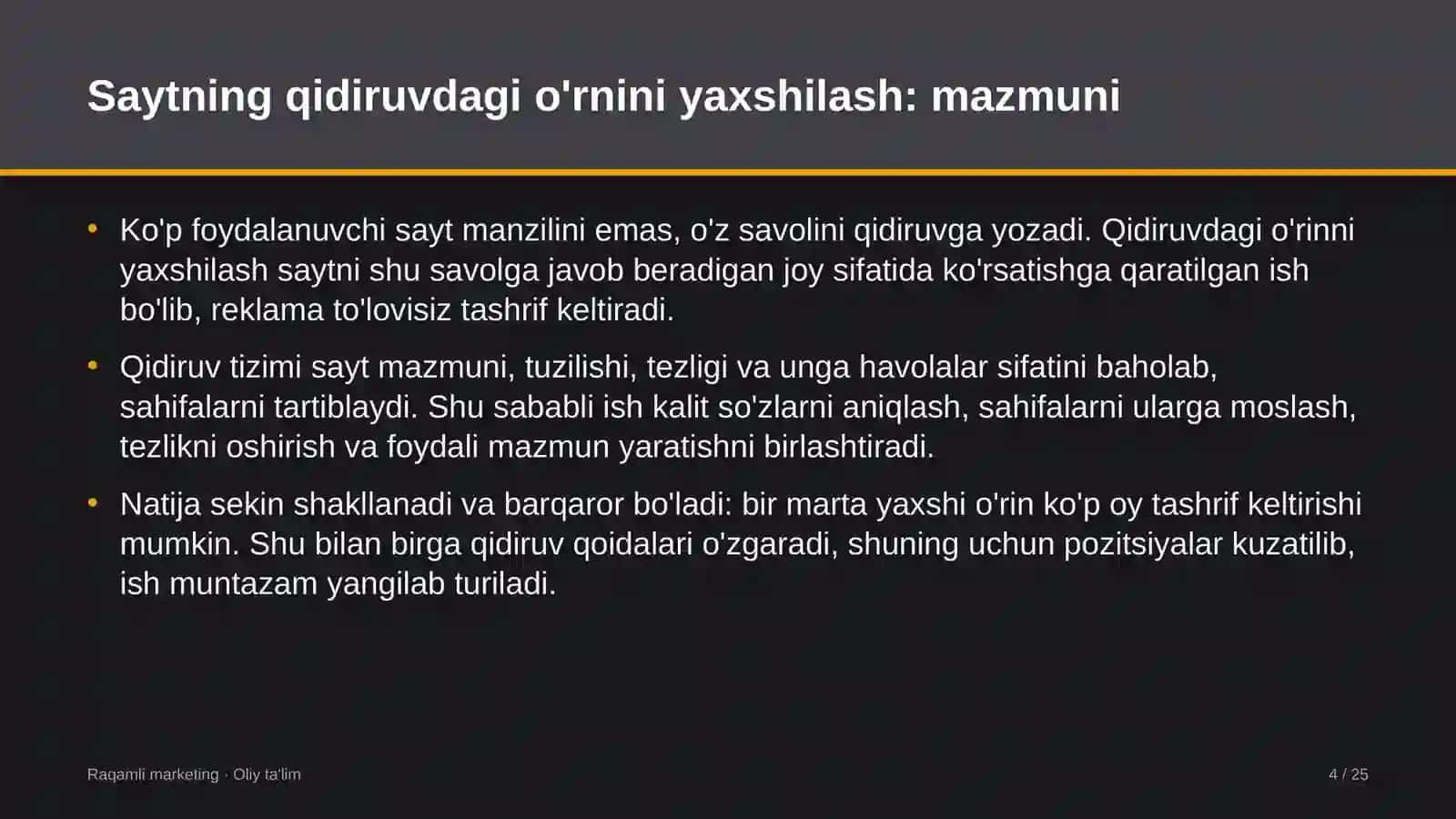 ommaviy axborot vositalarida saytning qidiruvdagi o'rnini yaxshilash 6136 4