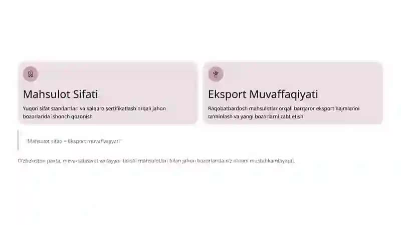 Eksport Salohiyatini Oshirish Yo'llari: O'zbekistonning Yangi Imkoniyatlari 4