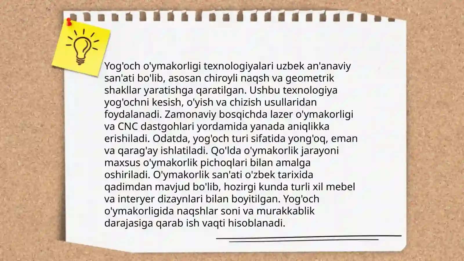 Yog'och va fanerlarga naqsh berish texnologiyasi. Naqsh turlari 4