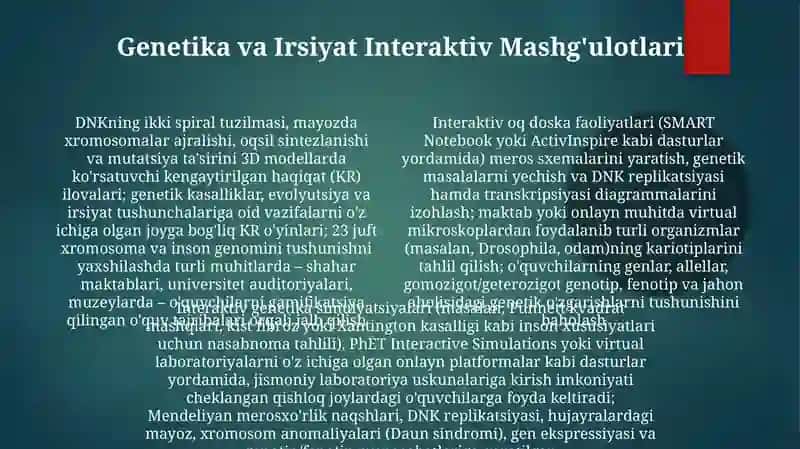 Biologiyadan mashg'ulotlarni interaktiv texnologiyalar asosida loyihalashtirish 4