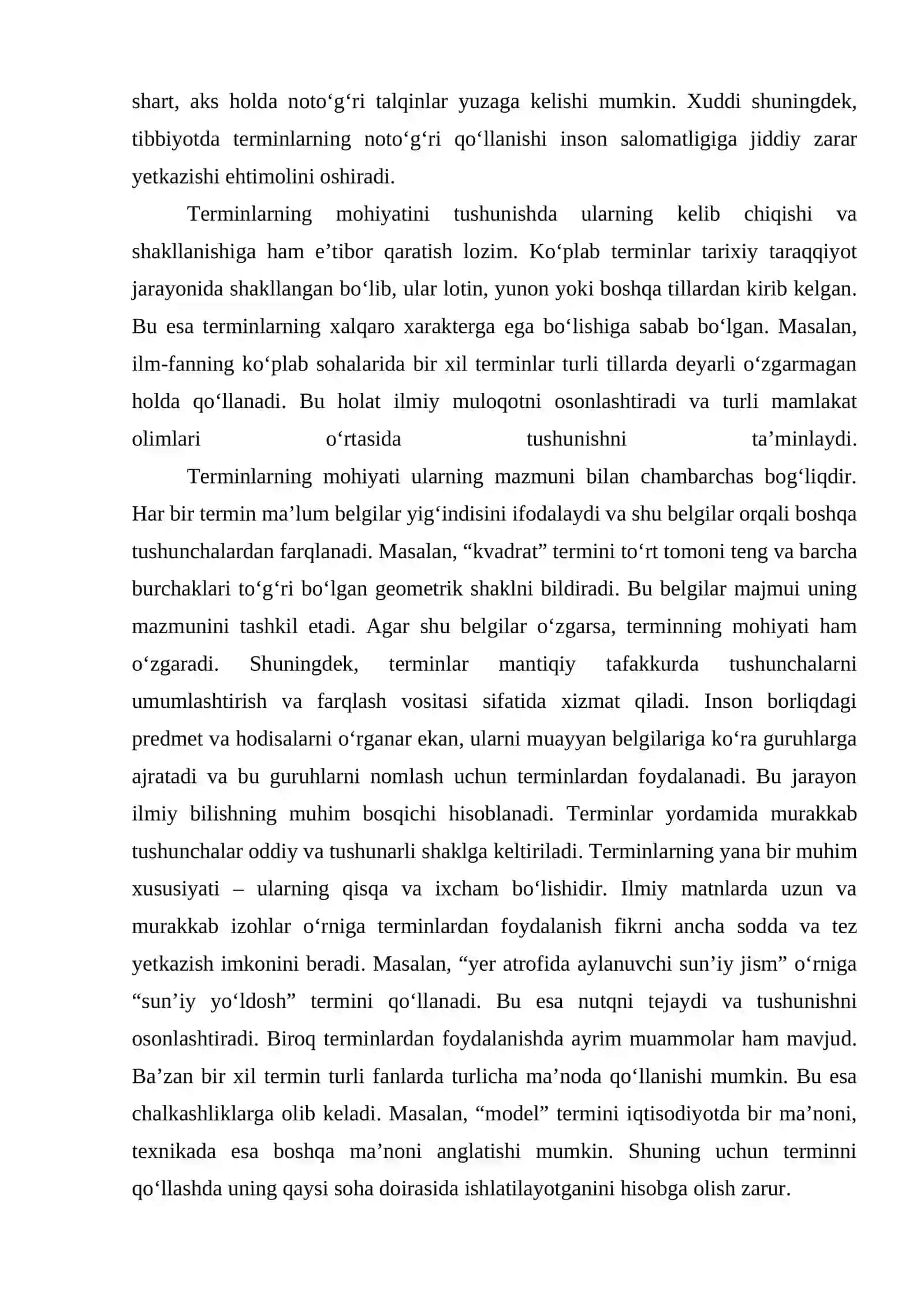 Mushohadalarda terminlar hajm 4