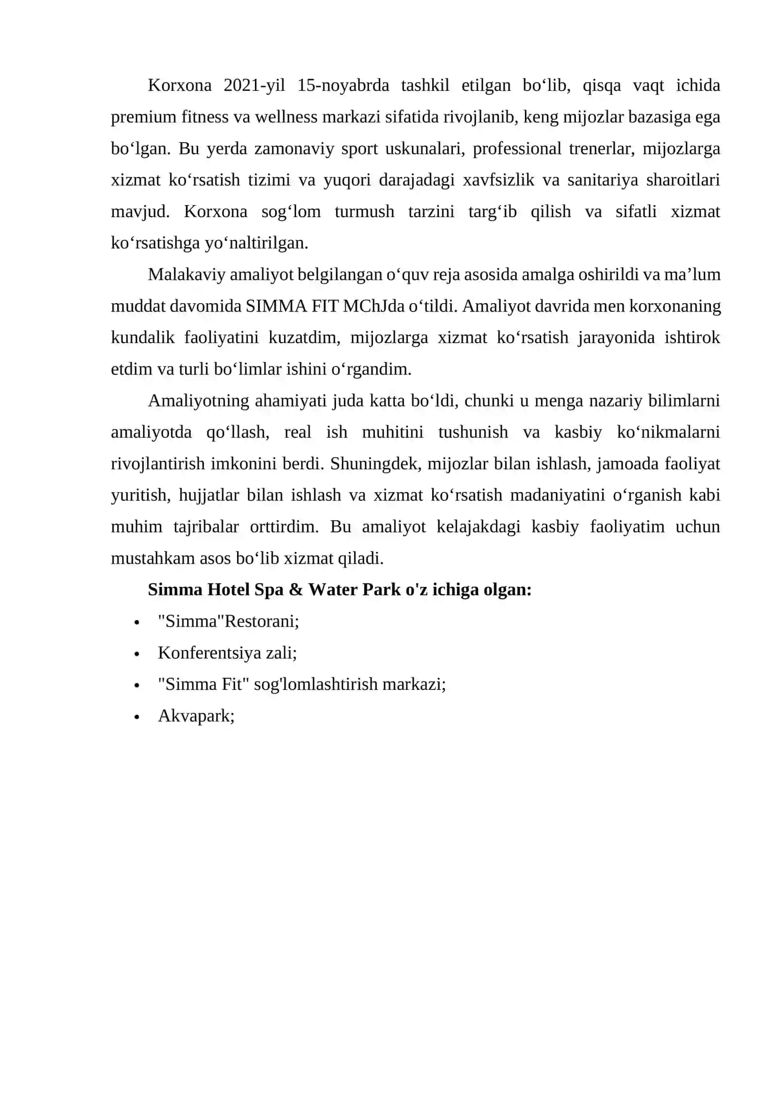 MALAKAVIY AMALIYOT HISOBOTI REJASI 4