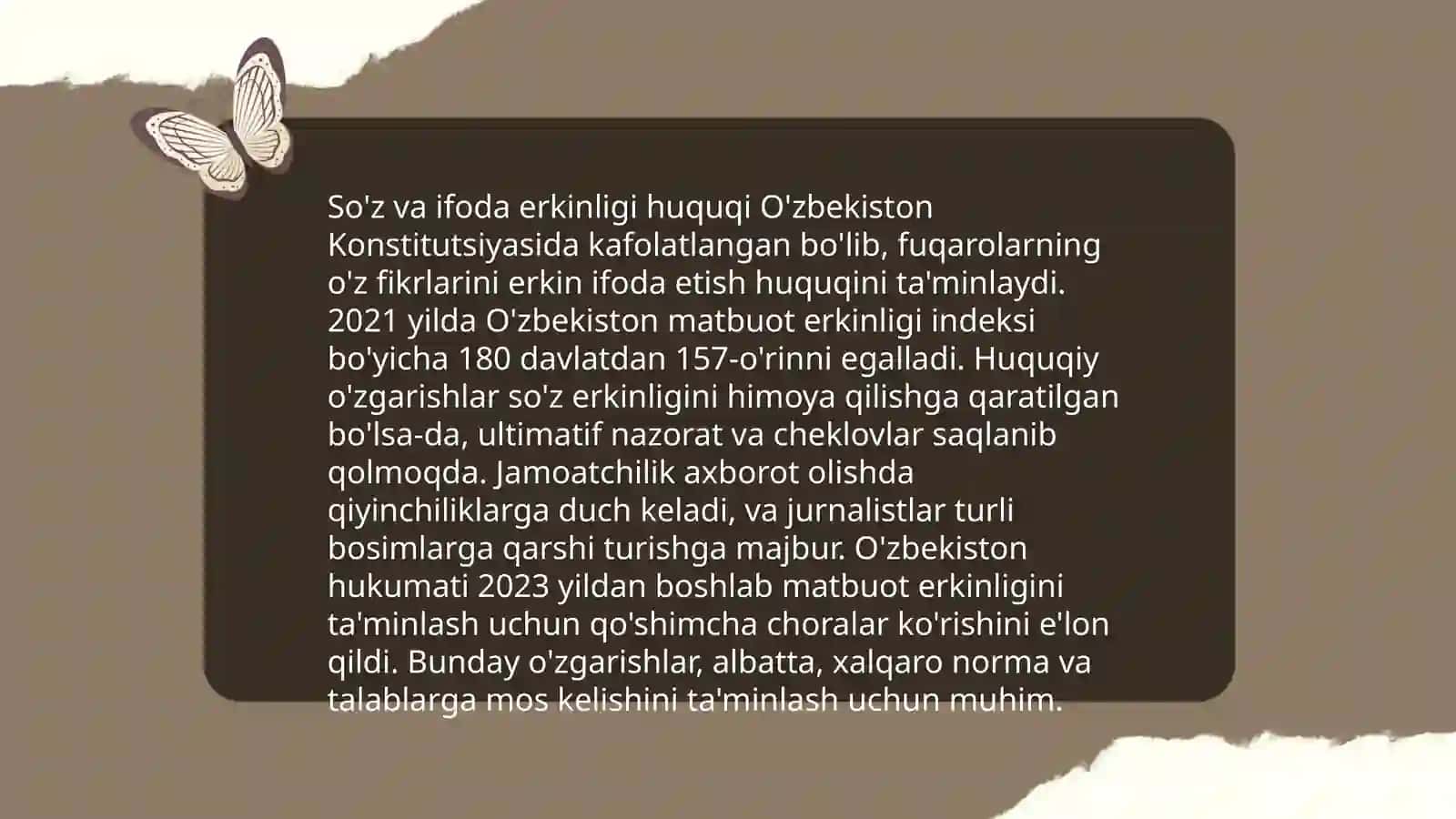 Fuqarolarning shaxsiy,siyosiy,ijtimoiy,iqtisodiy,madaniy va ekologik huquqlari 4