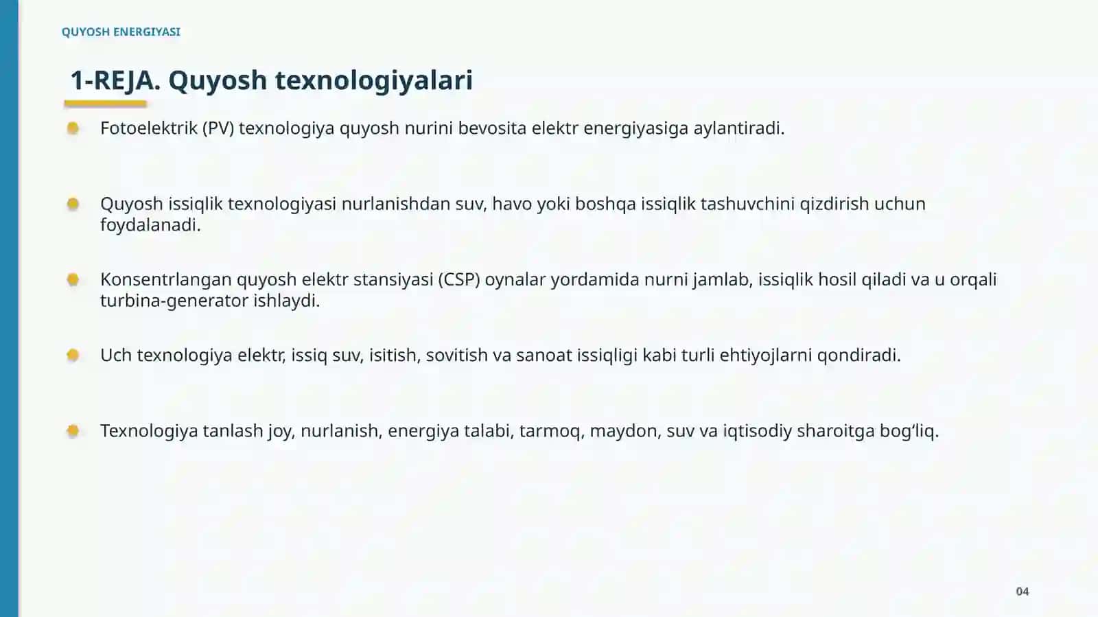 QUYOSH ENERGIYASI 4