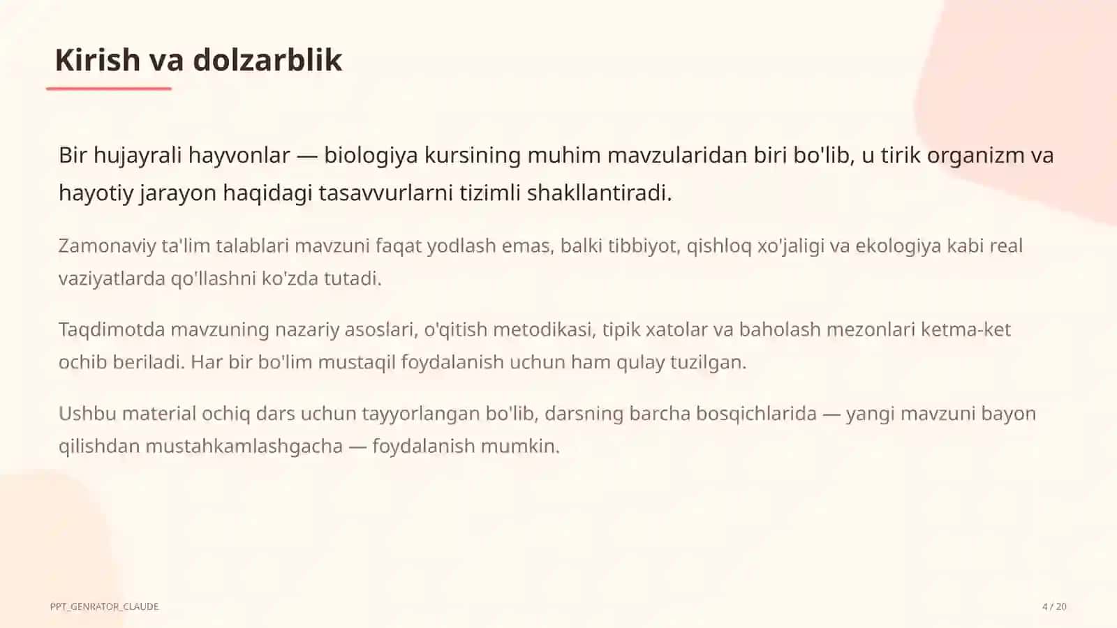 Bir hujayrali hayvonlar (7-sinf) 4