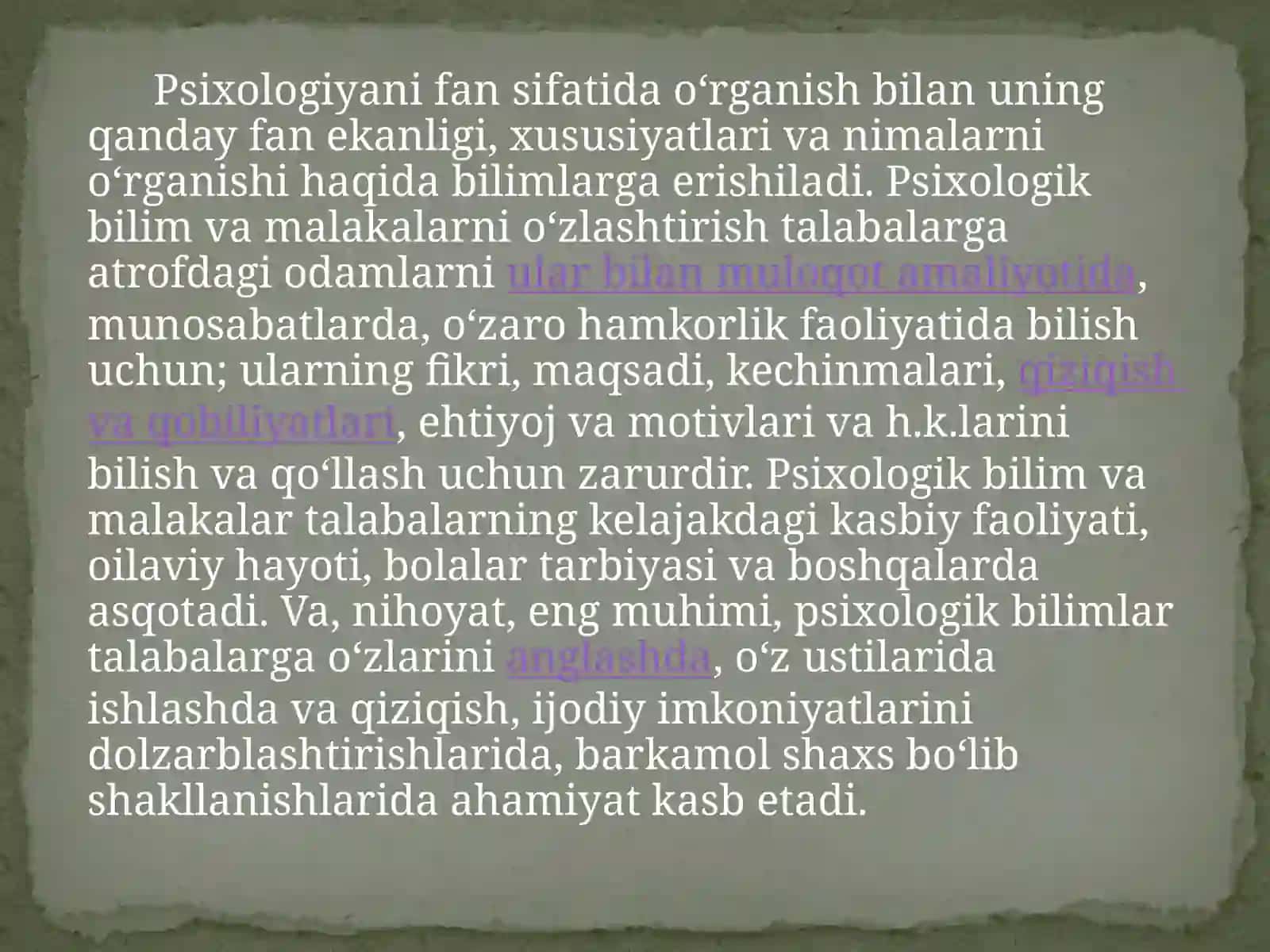 Psixologiyada zamonaviy tendensiyalar 4