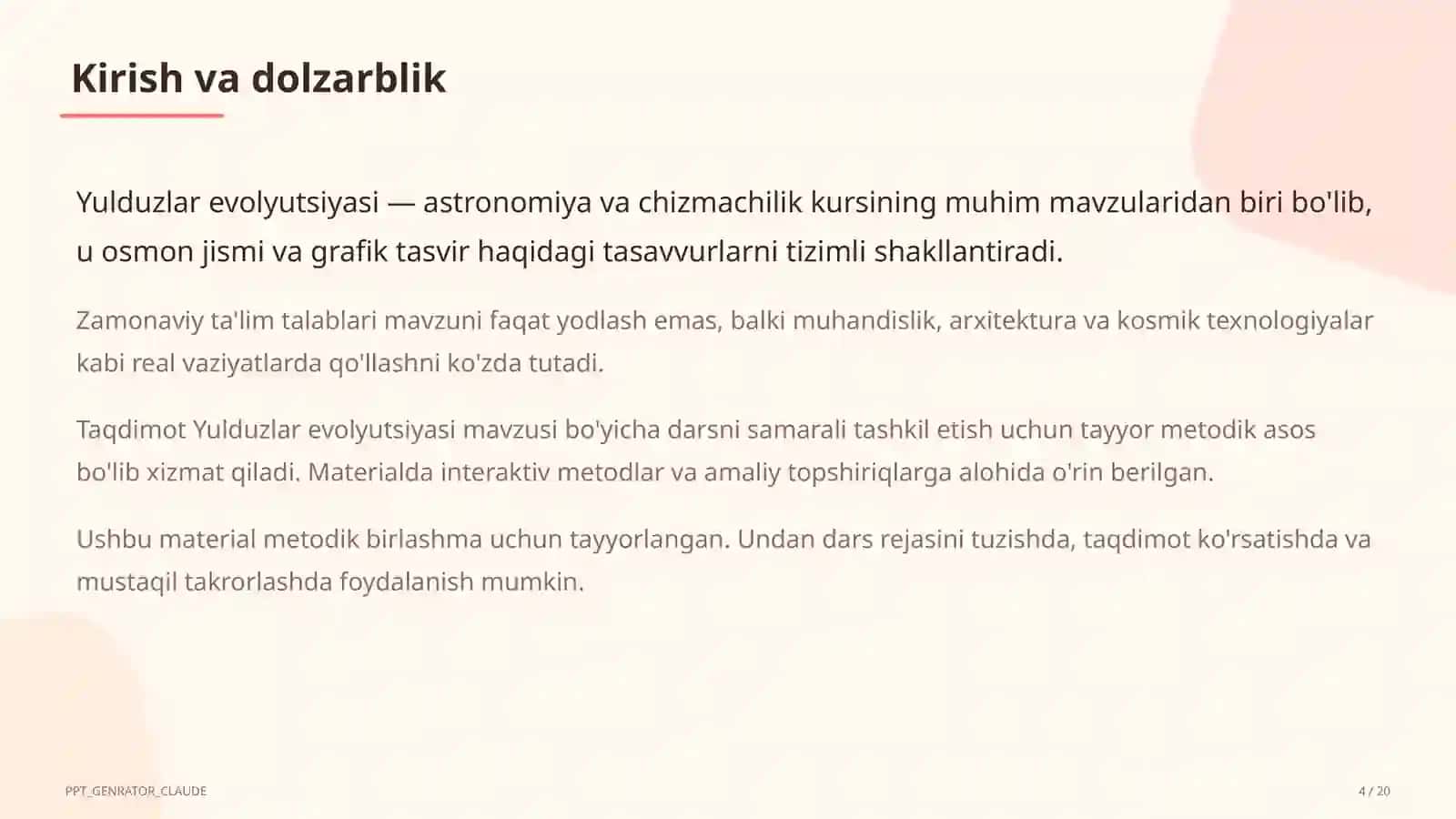 Yulduzlar evolyutsiyasi (11-sinf) 4