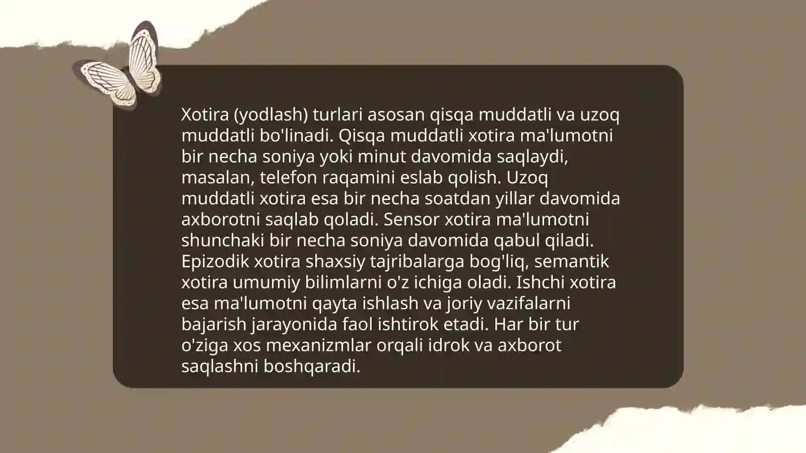 Xotira haqida tushuncha va uning nerv fiziologik asoslari 4