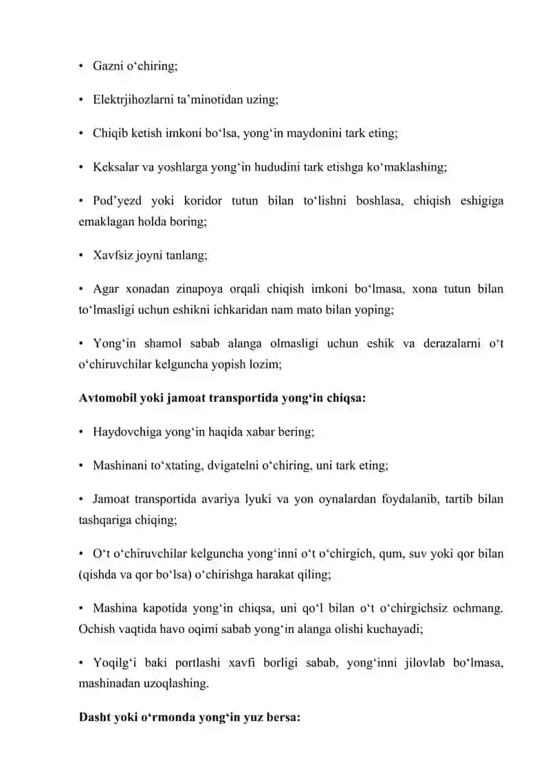 Yong'in xavfsizligi va yong'in oldini olish. Yong'in o'chirish tizimlari 4