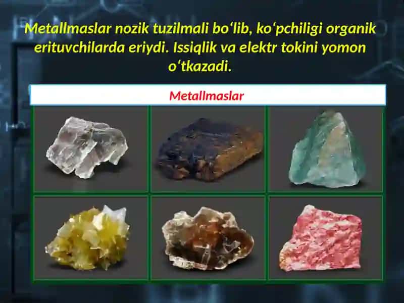 Metallmaslarning xossalari 4