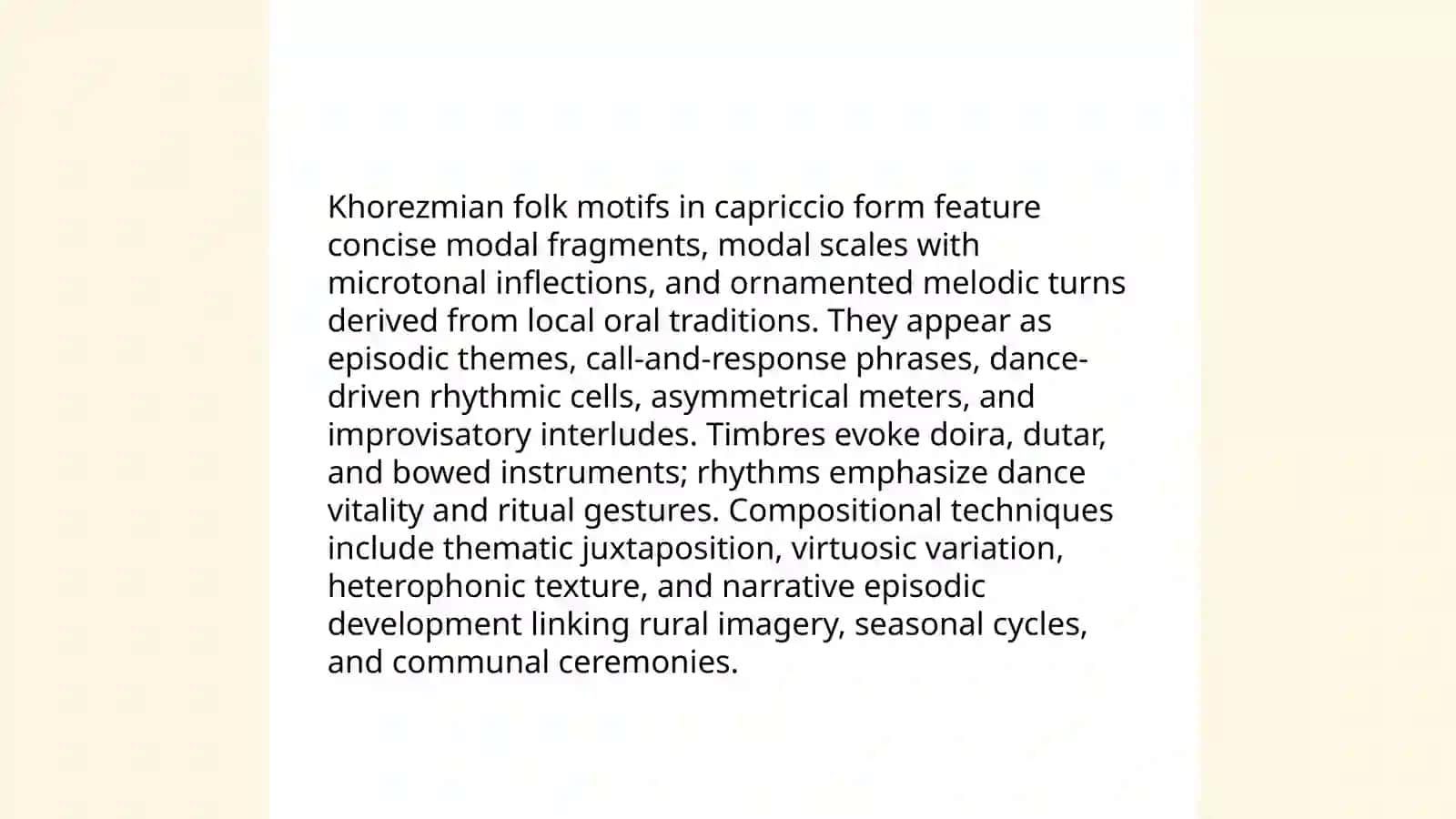 Khorezmian capriccio 4