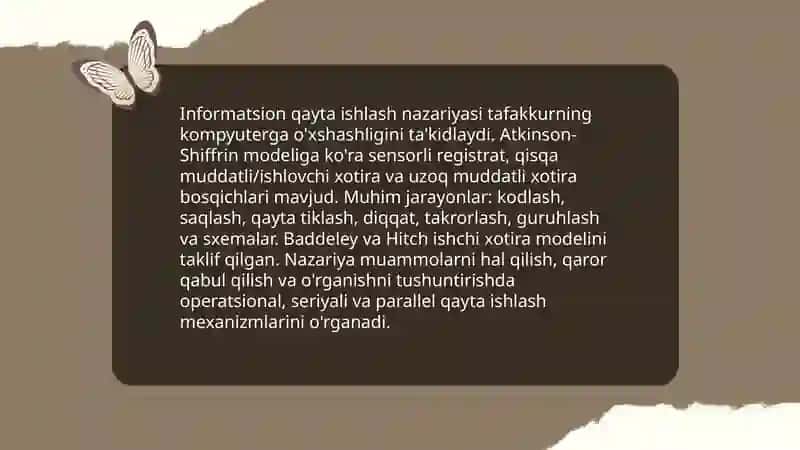 Tafakkur borasidagi psixologik nazariyalar 4