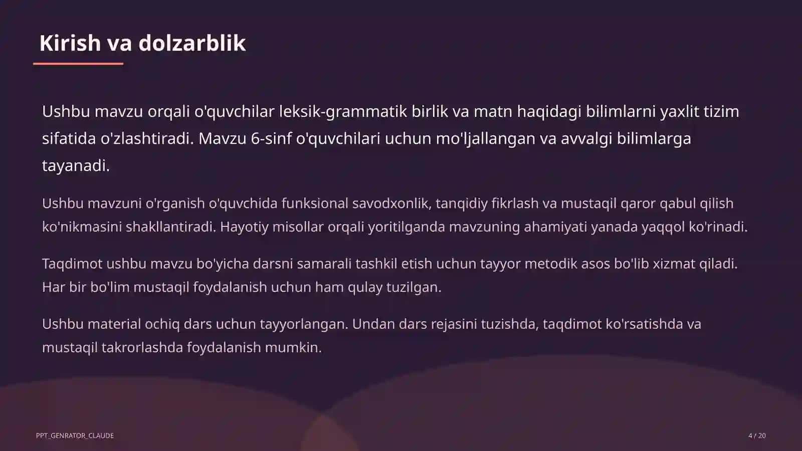 Rus tilida fe'l turlari: tugallangan va tugallanmagan (6-sinf) 4