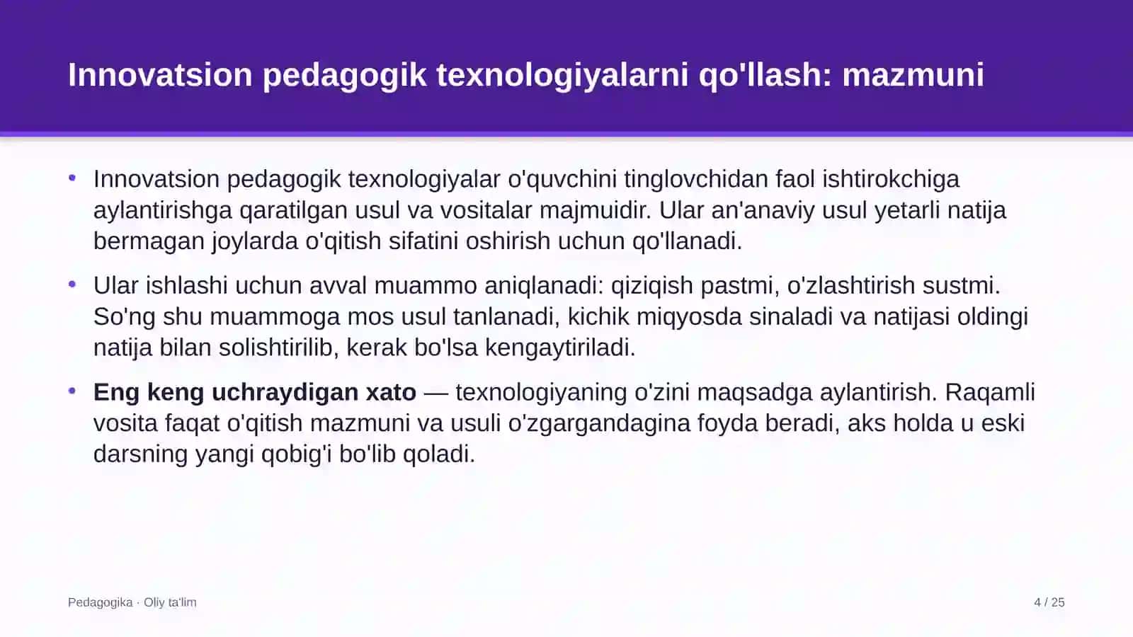 Yer osti gaz omborlarida innovatsion pedagogik texnologiyalarni qo'llash 4