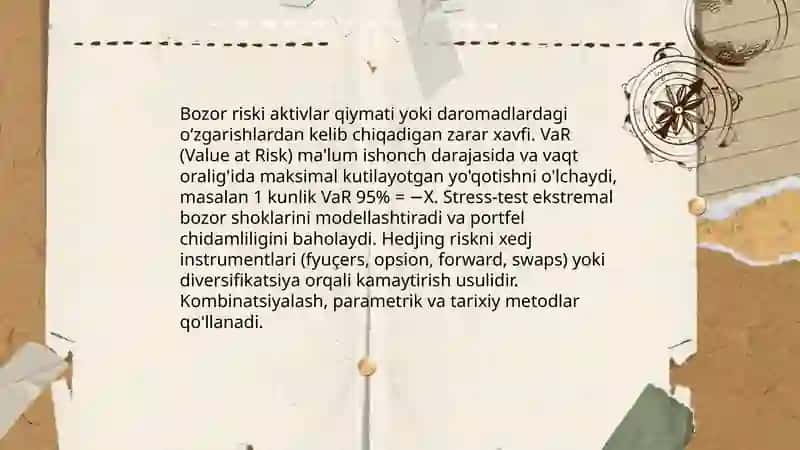 Moliyaviy risklar va ularni boshqarish usullari 4