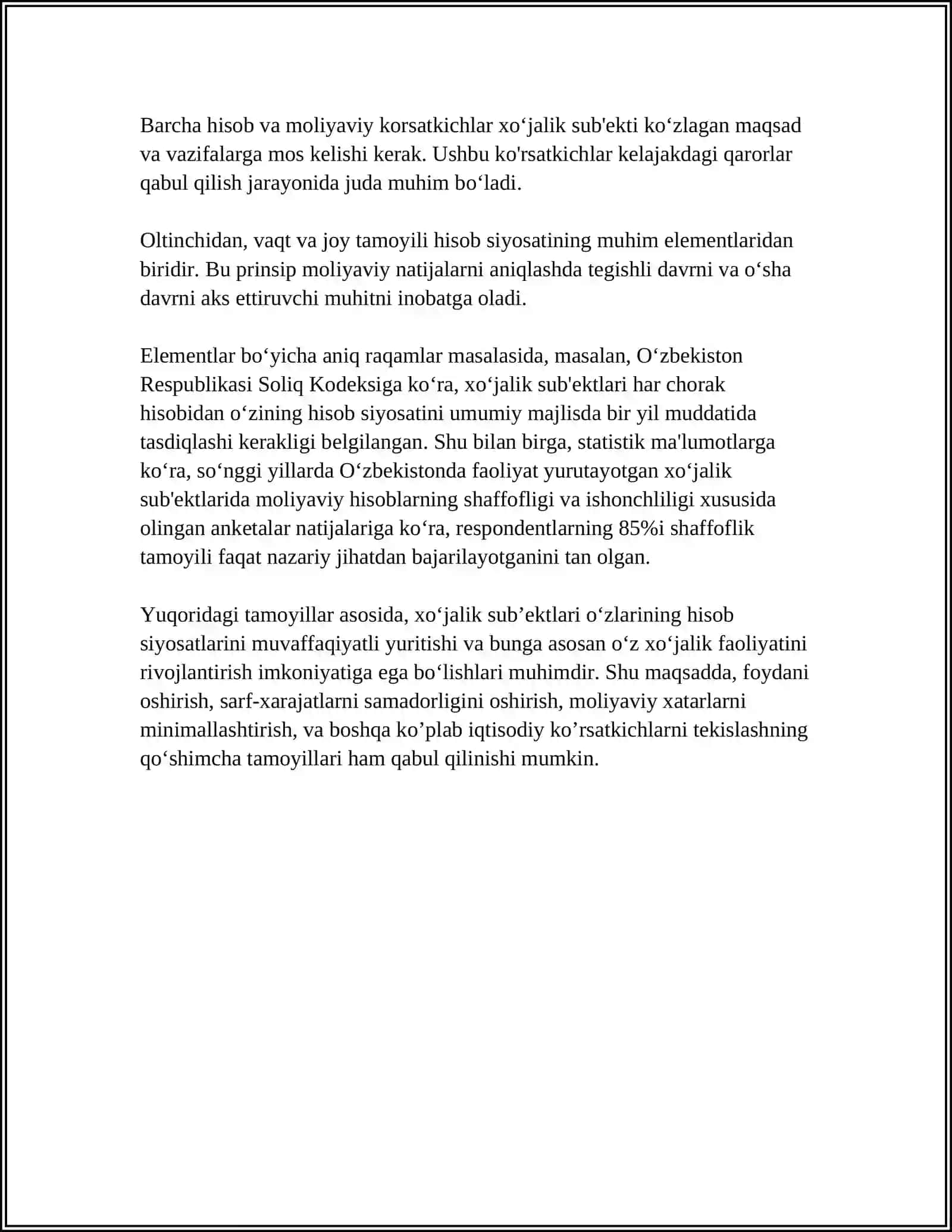 XO‘JALIK SUB’EKTLARIDA HISOB SIYOSATINISHAKLLANTIRISH 4