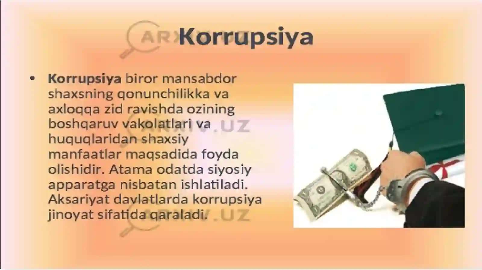 O’zbekiston Respublikasida korrupsiyaga qarshi kurashish choratadbirlari 4