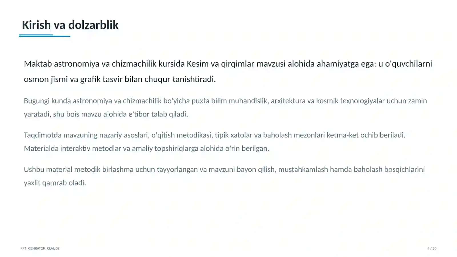 Kesim va qirqimlar (9-sinf) 4