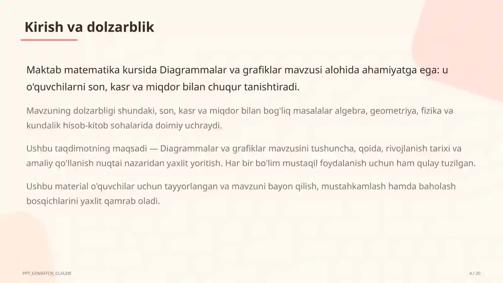 Diagrammalar va grafiklar (6-sinf) 4