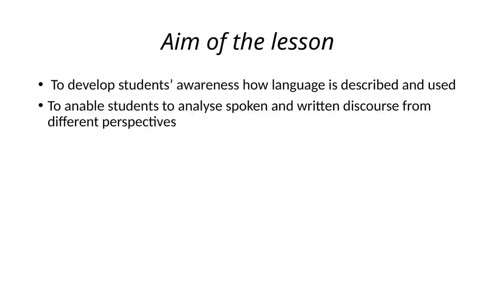 DISCOURSE ANALYSIS STUDIES LANGUAGE IN USE 4