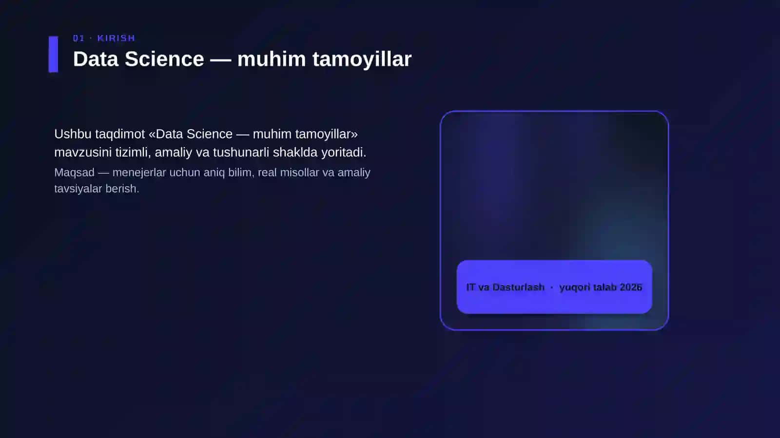 Data Science — muhim tamoyillar 4
