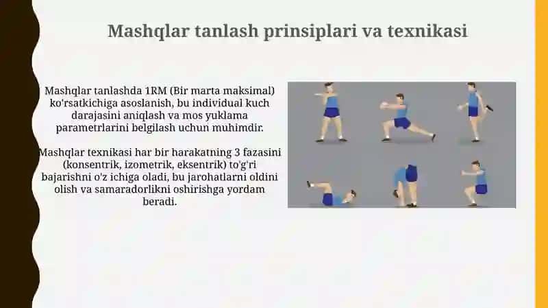 Maxsus jismoniy sifatlarni rivojlantiruvchi mashiqlar majmuasi 4