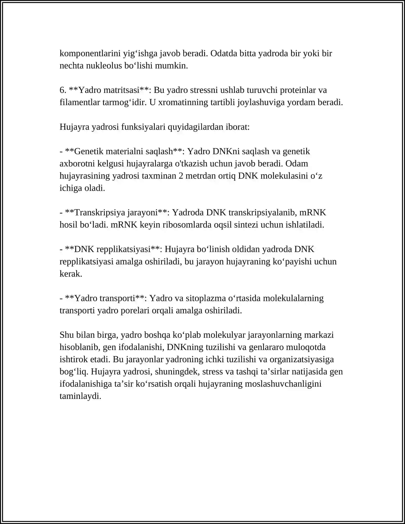 Hujayra yadrosi tuzilishi 4