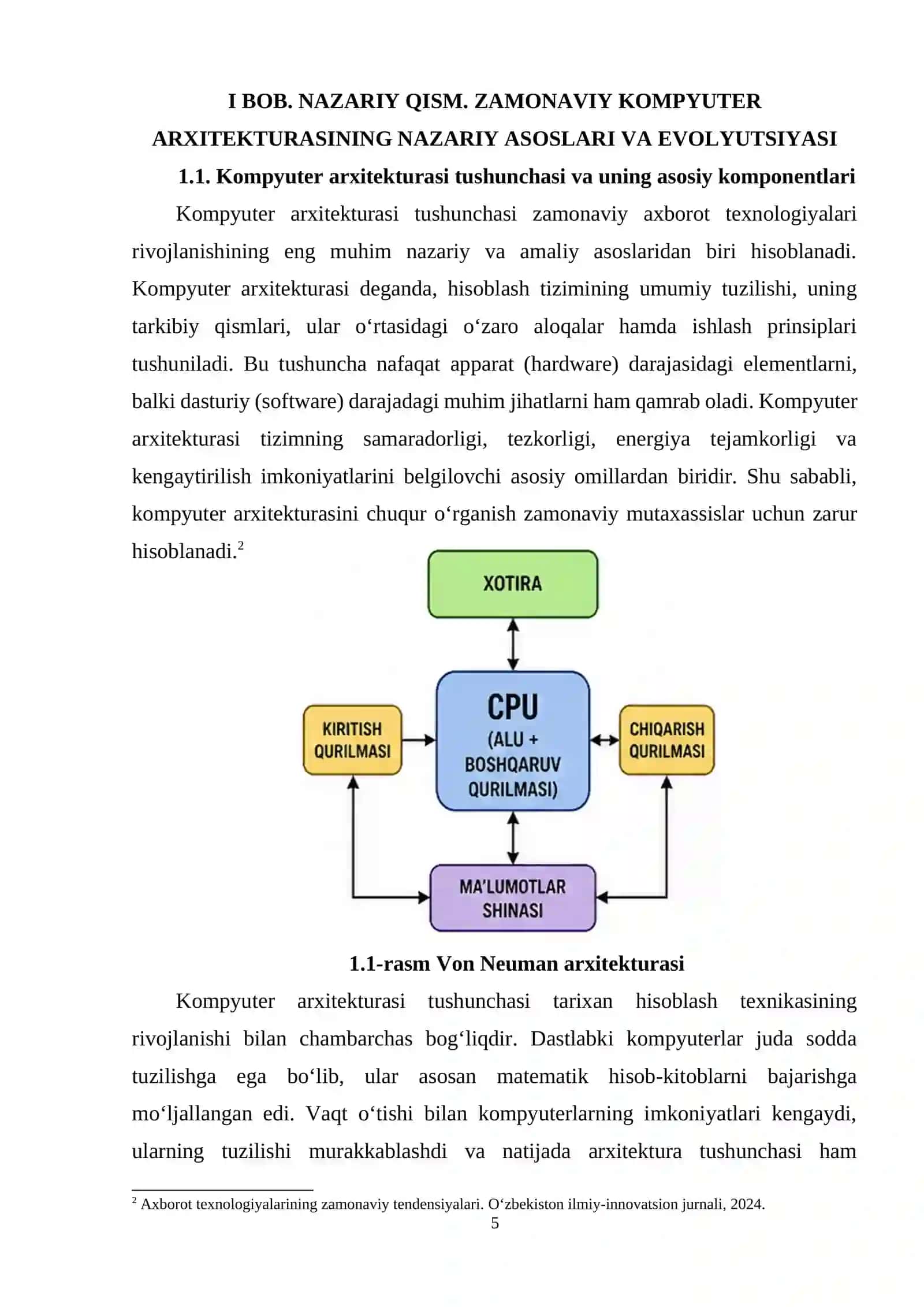 Zamonaviy kampyuterlar arxitekturasining rivojlanish tendensiyalari 4