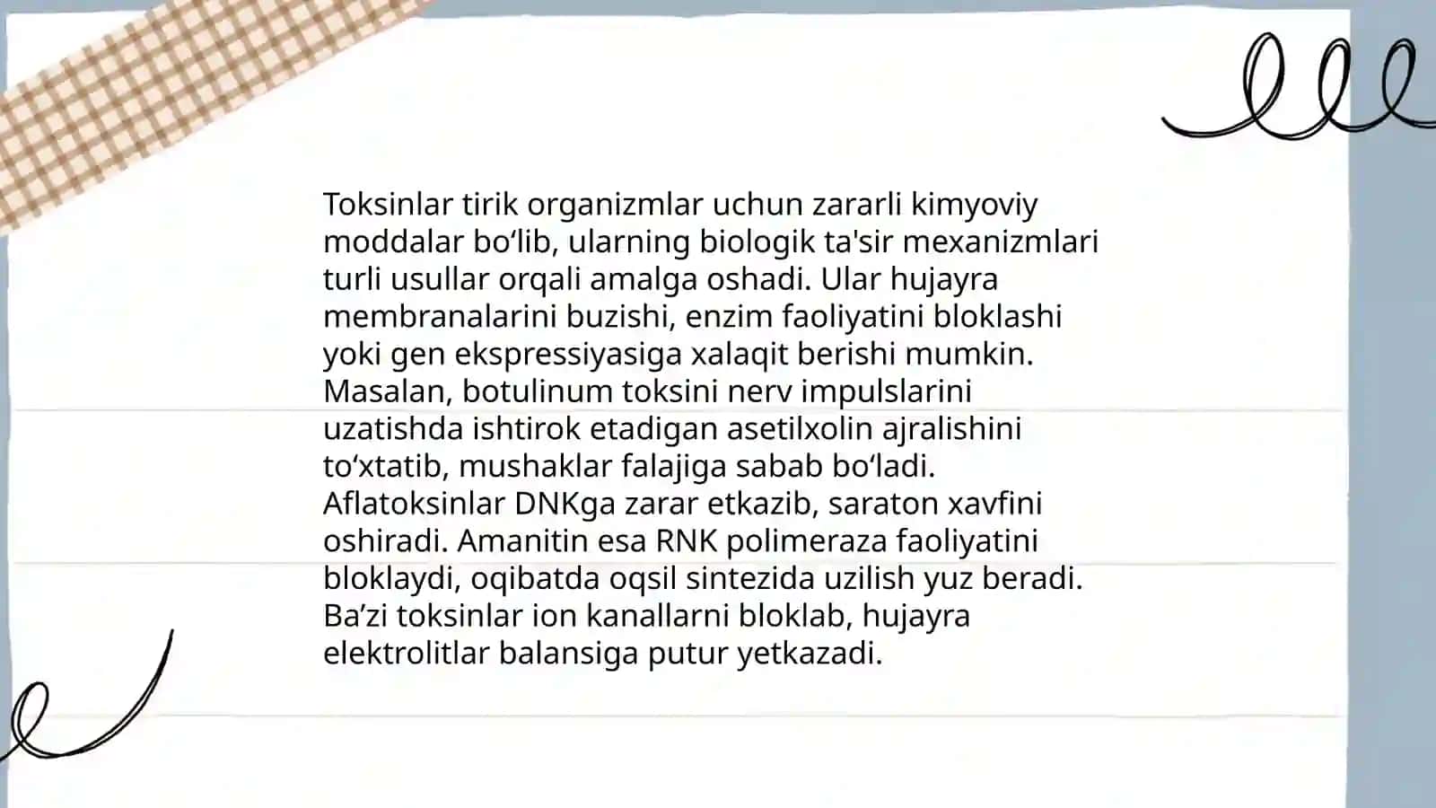 Zaharli moddalar va toksinlar kimyosi 4