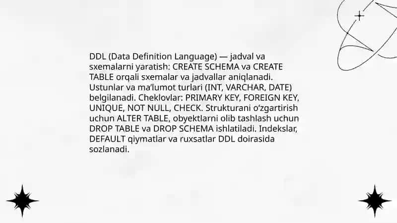 SQL asoslari va sintaksisi 4