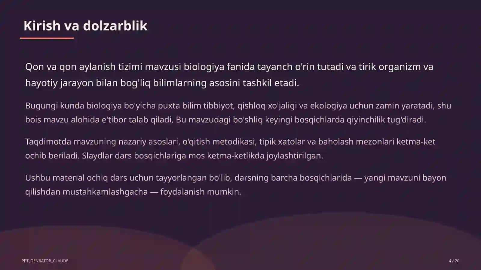 Qon va qon aylanish tizimi (8-sinf) 4