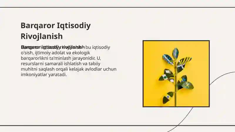 Barqaror Iqtisodiy Rivojlanish: Yashil Iqtisodiyotning Oʻrni va Ahamiyati 4