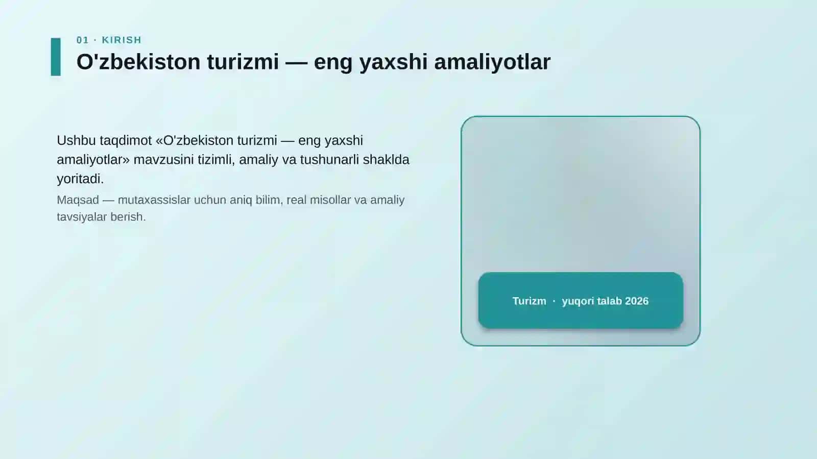 O'zbekiston turizmi — eng yaxshi amaliyotlar 4