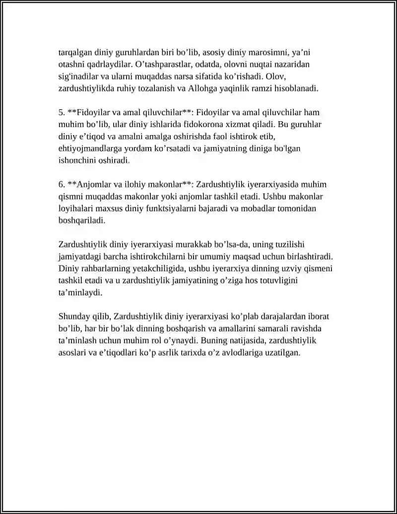 ZARDUSHTIYLIKNING DINIY IYERARXIYASI 4