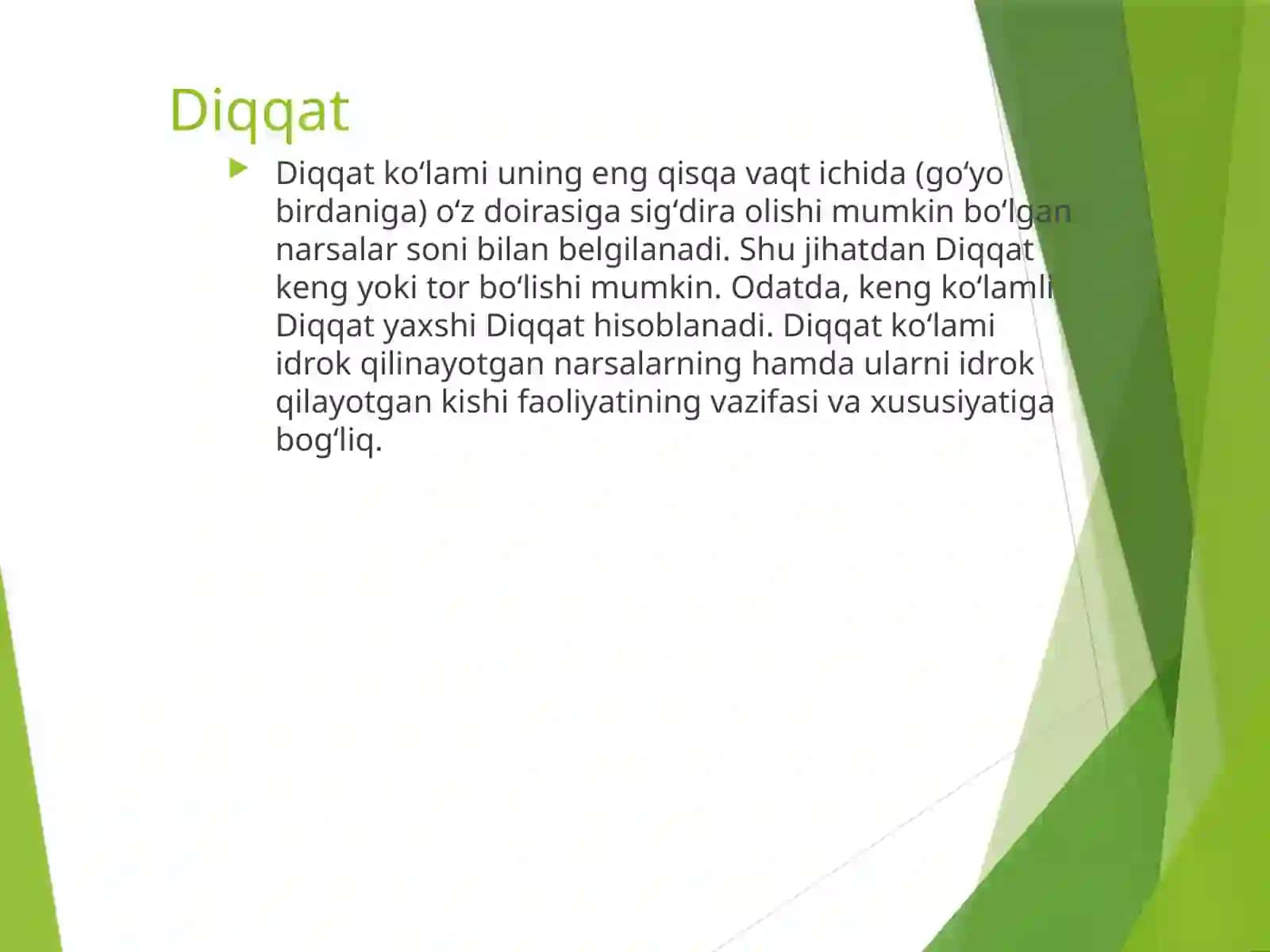 Diqqat va faoliyat 4