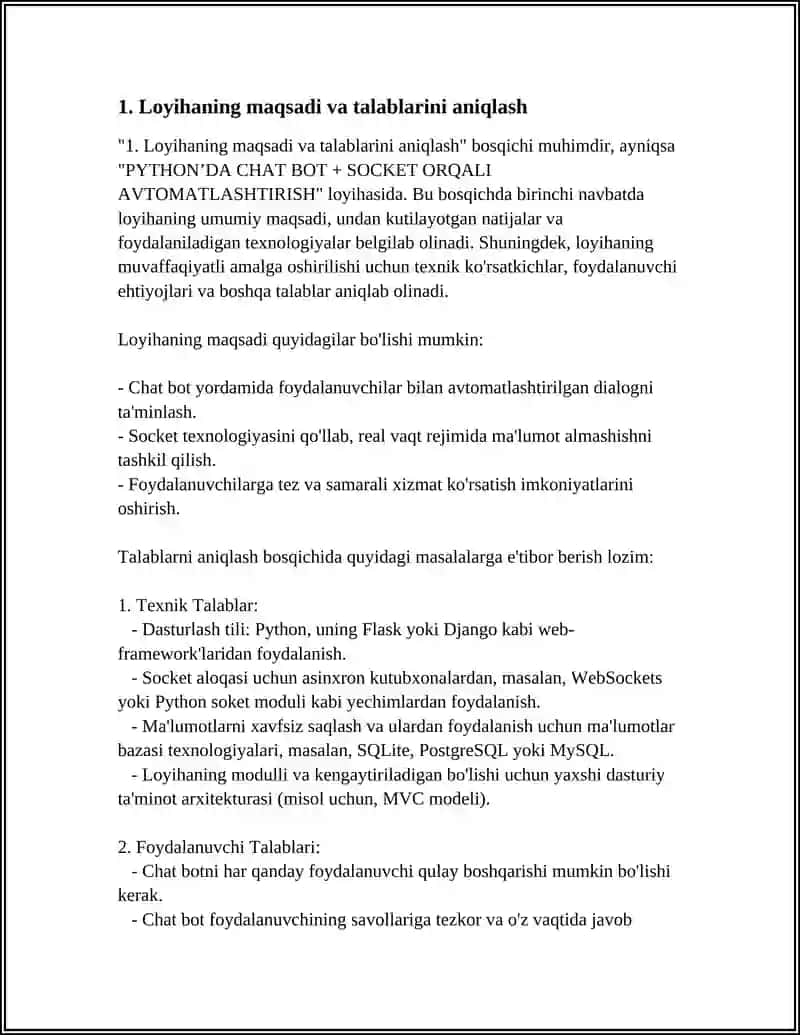 PYTHON’DA CHAT BOT + SOCKET ORQALI AVTOMATLASHTIRISH 4