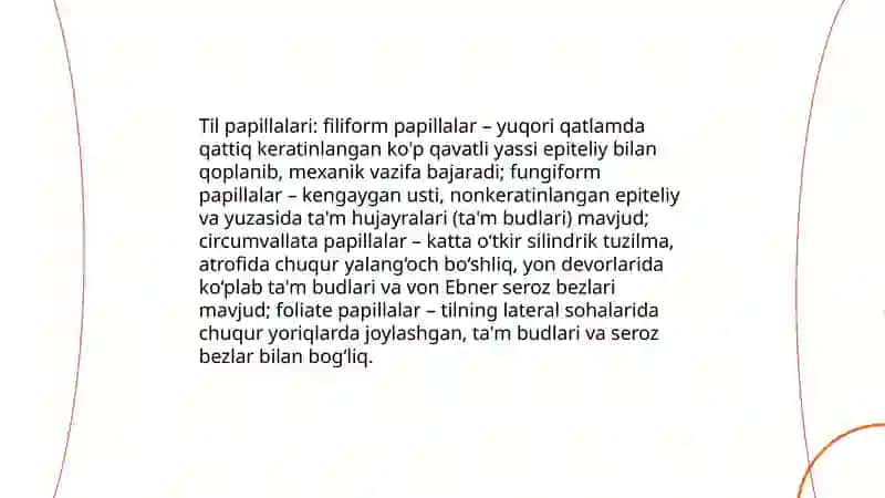 Ta’m bilish a’zolar gistologiyasi 4