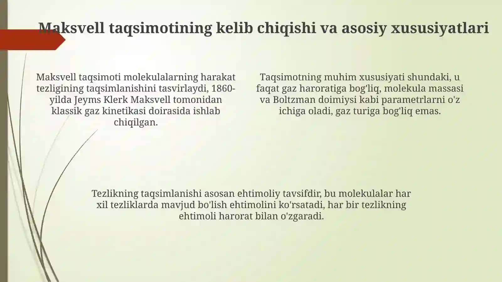 Maksvell  taqsimoti 4