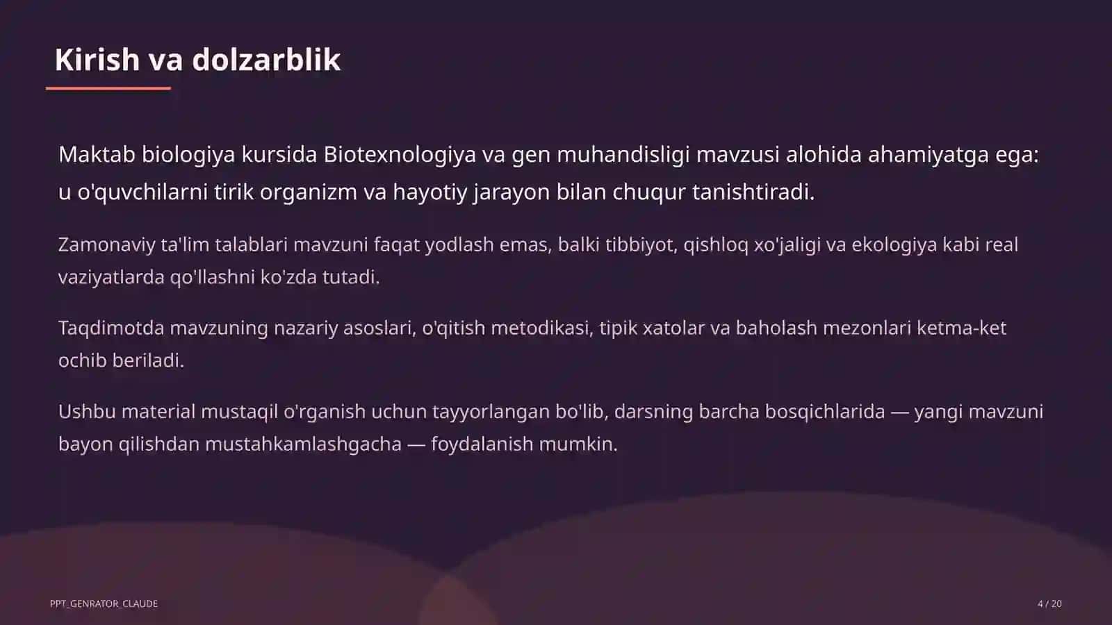 Biotexnologiya va gen muhandisligi (11-sinf) 4