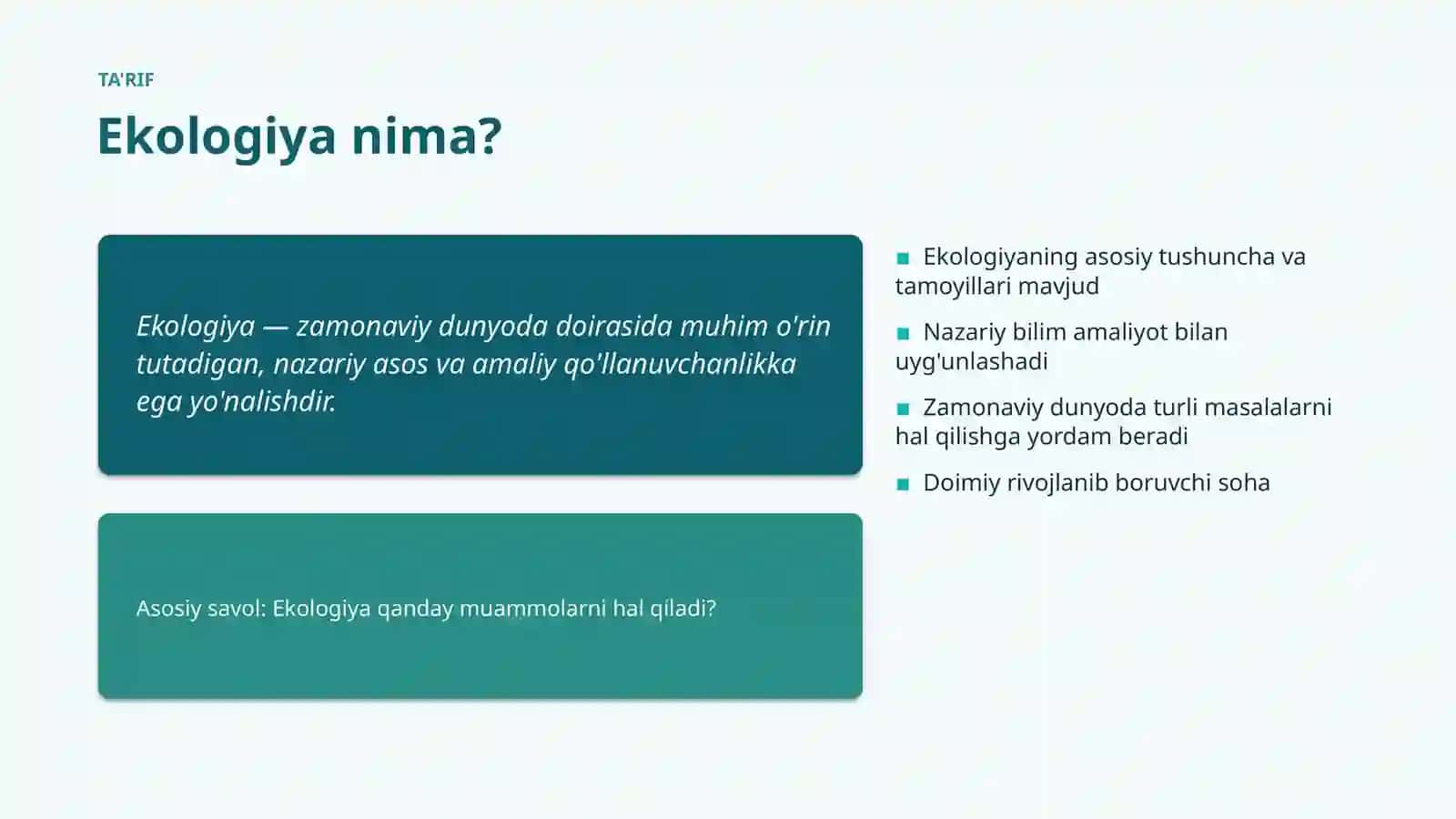 ZAMONAVIY DUNYODA 4