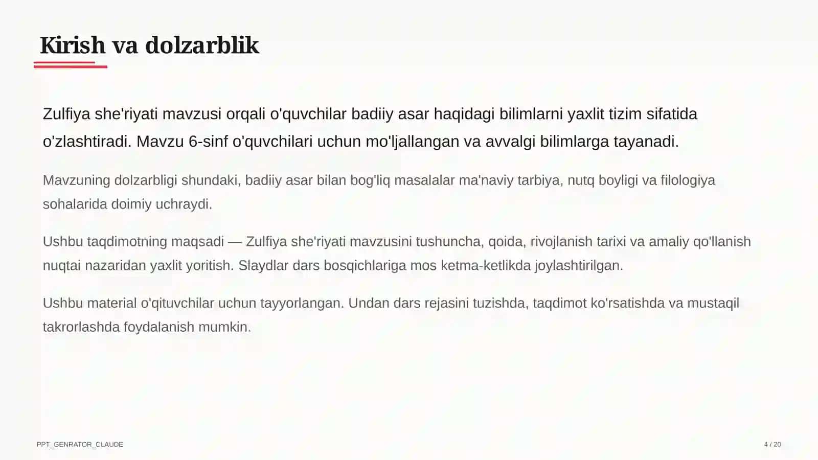 Zulfiya she'riyati (6-sinf) 4