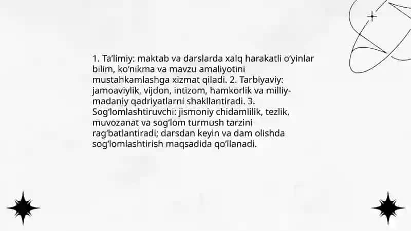 Xalq harakatli oyinlarining tasnifi 4