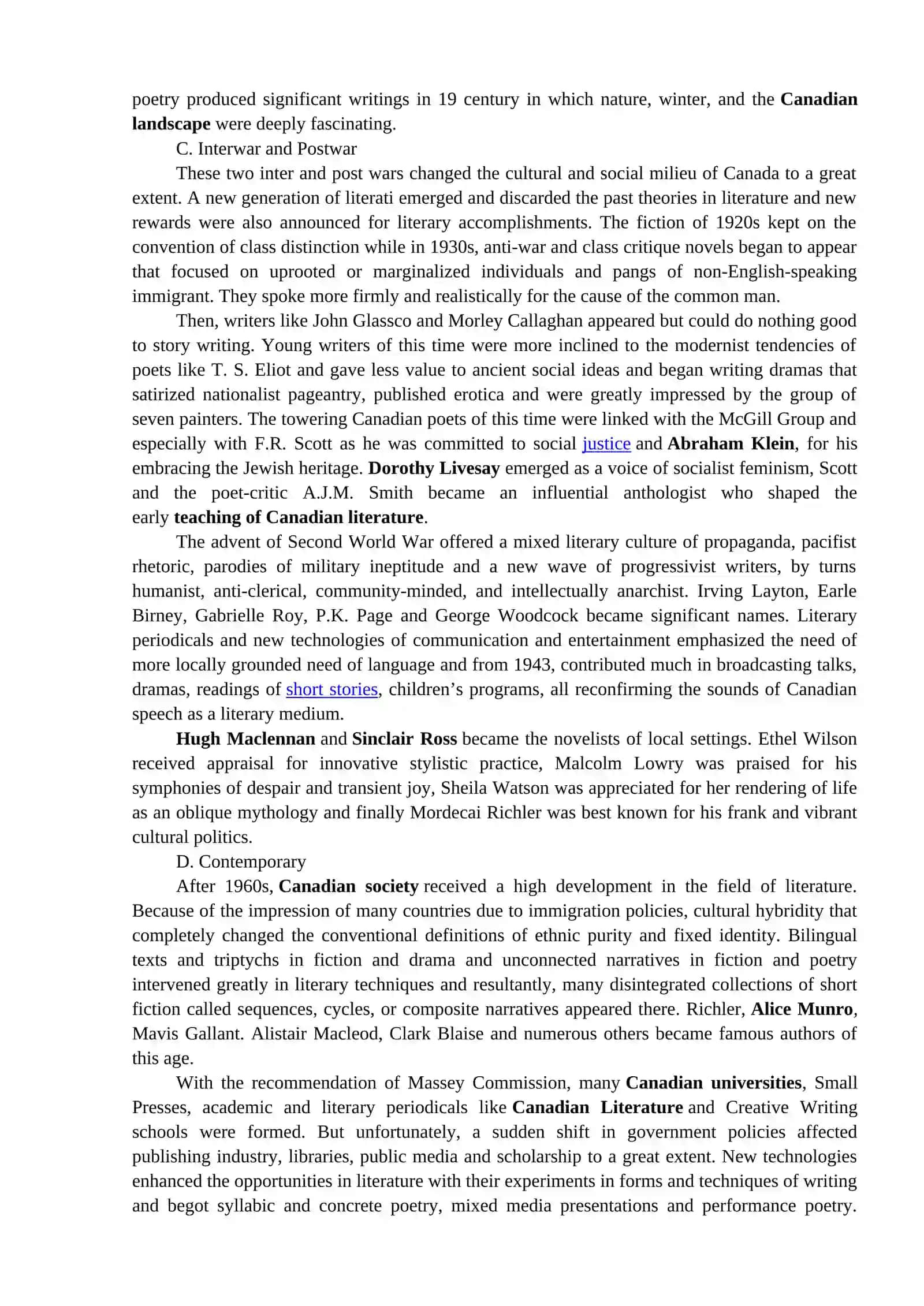 LECTURE 7. CANADIAN AND AUSTRALIAN LITERATURE 4