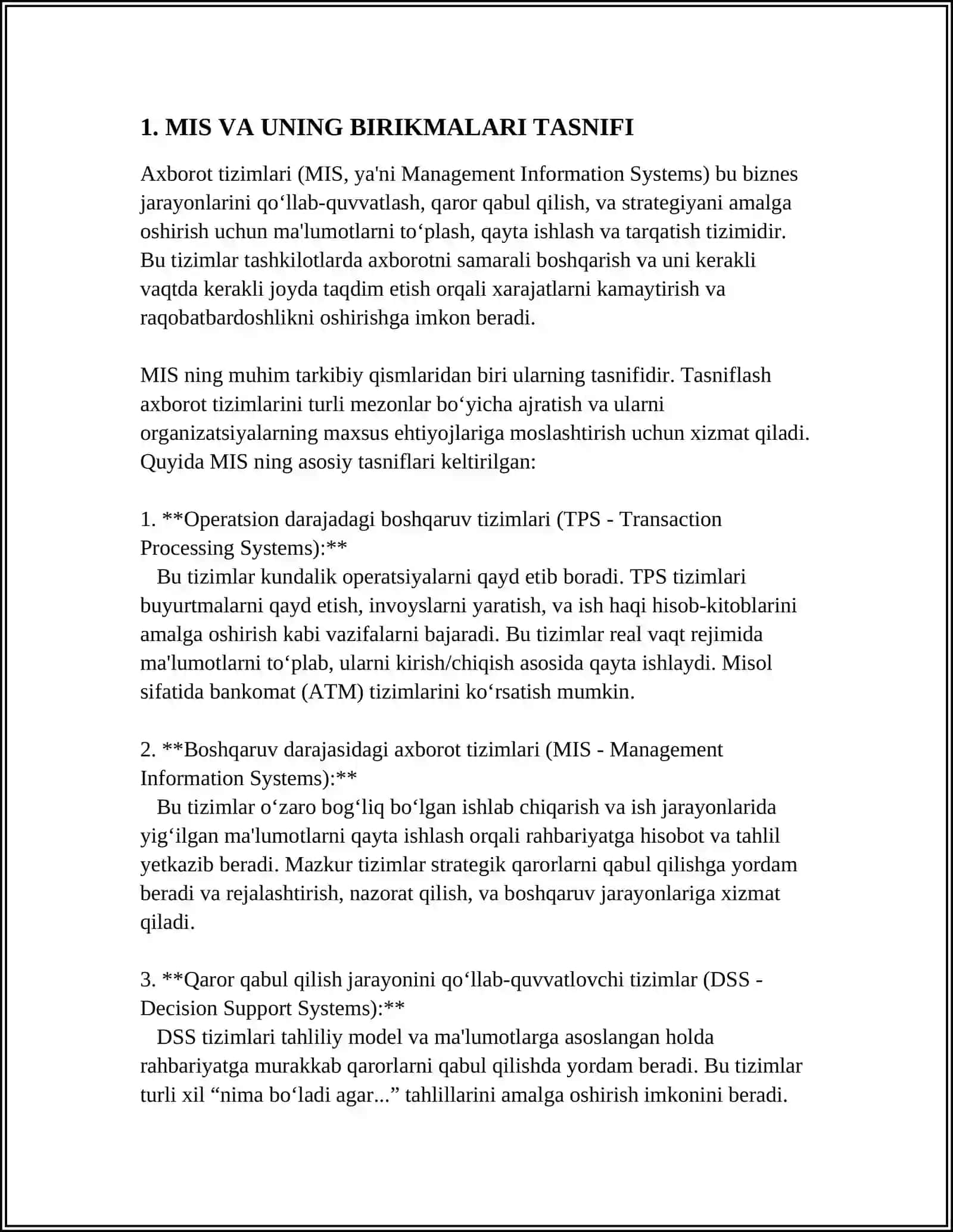 MIS VA UNING BIRIKMALARING UMUMIY TASNIFI TABIATDA UCHRASHI OLINISHI FIZIK VA KIMYOVIY XOSSALARI 4